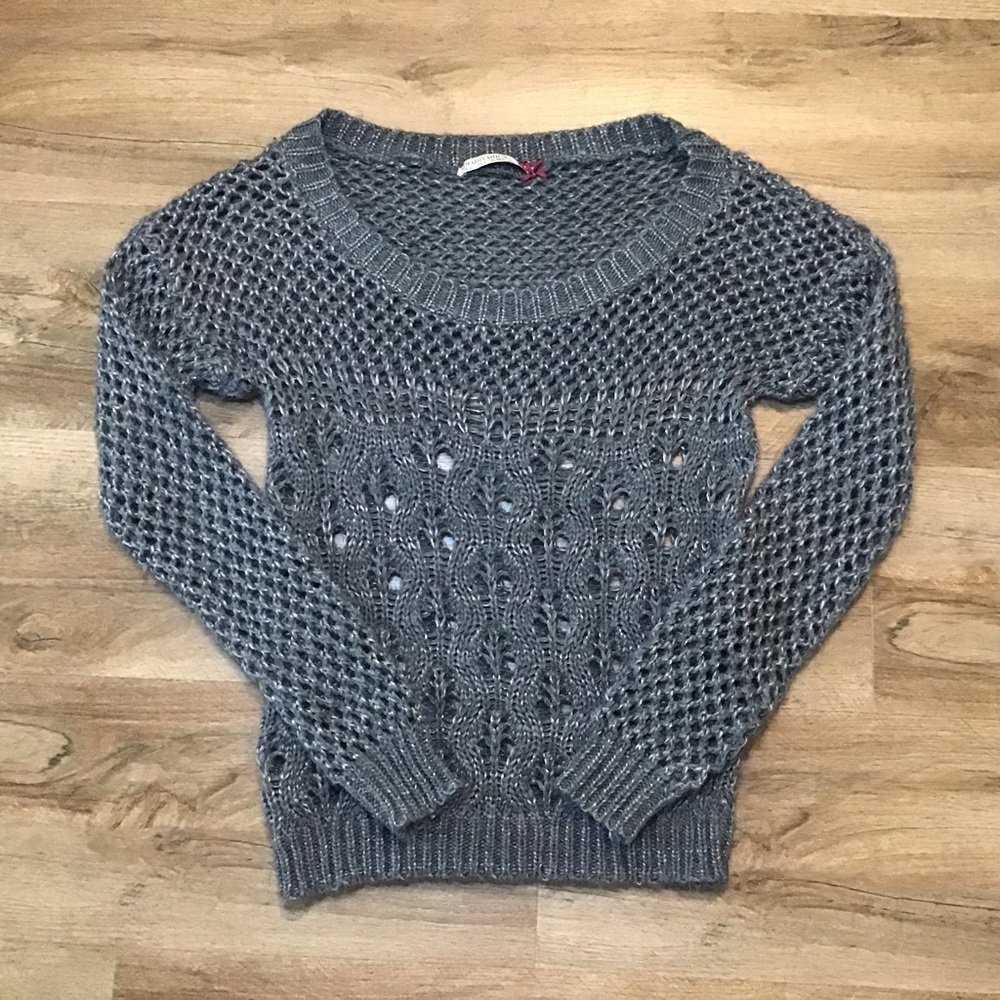 Asos Stradivarius Sweater Soft Open Knit Gray Size S